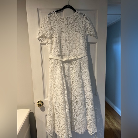 Self Portrait short-sleeve lace midi dress - Picture 7 of 8